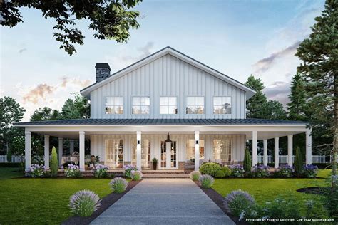 white cottage barndominium